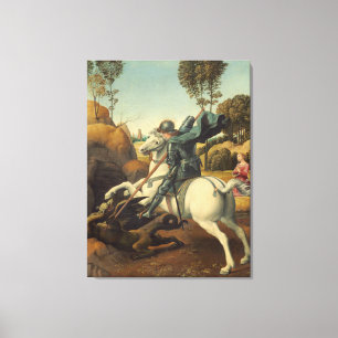 Impressão Em Tela O santo George e o Dragão Raphael