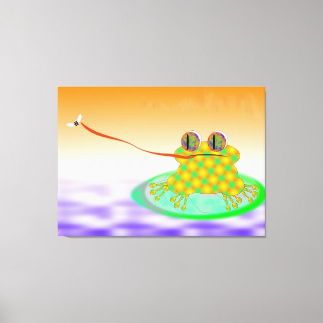 Impressão Em Tela O Sapo E A Mosca (Frente)