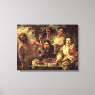 Impressão Em Tela O Satyr e os camponeses