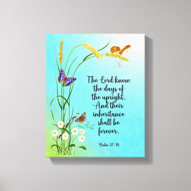 Impressão Em Tela O Senhor conhece os dias da direita (Frente)