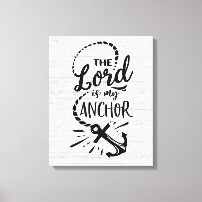 Impressão Em Tela O Senhor é a minha âncora (Frente)
