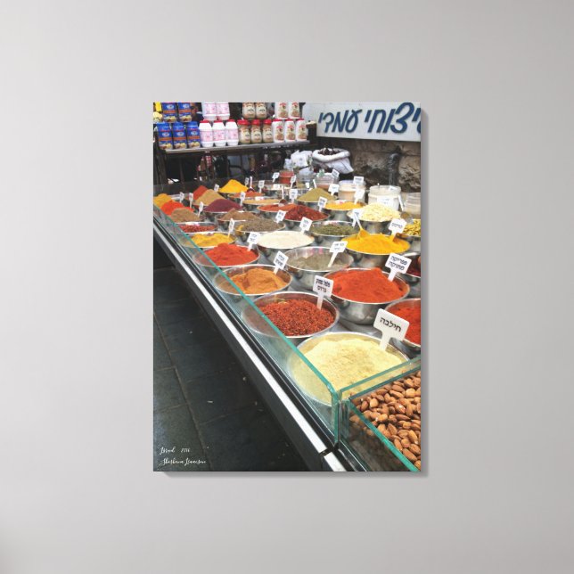 Impressão Em Tela O Shuk, Jerusalém Israel 2016 (Frente)
