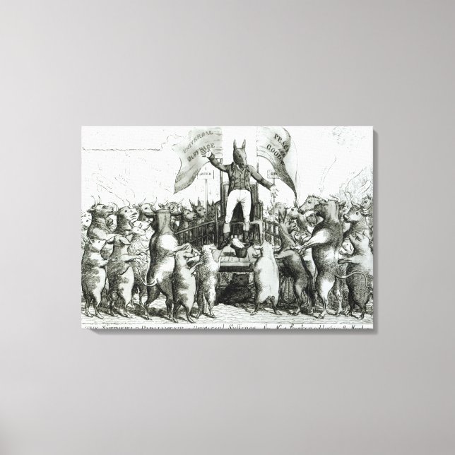 Impressão Em Tela O Smithfield Parlamento: Sufrágio Universal (Frente)