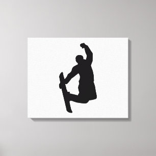 Impressão Em Tela O Snowboarder salta