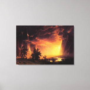 Impressão Em Tela O Sol de Albert Bierstadt no Vale Yosemite
