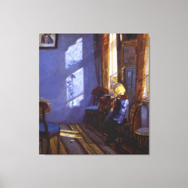 Impressão Em Tela O Sol de Anna Ancher na Sala Azul (Frente)