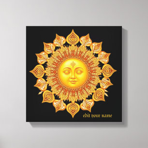 Impressão Em Tela O Sol Dourado RadiosoZen
