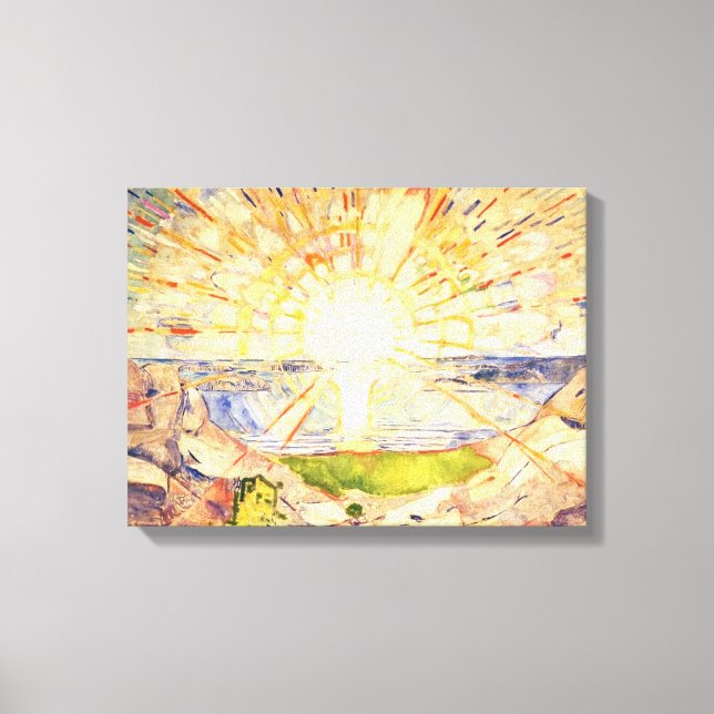 Impressão Em Tela O Sol Por Edvard Munch (Frente)