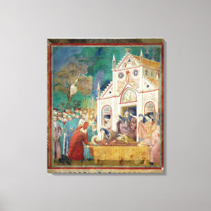 Impressão Em Tela O St. Clare abraça o corpo de St Francis