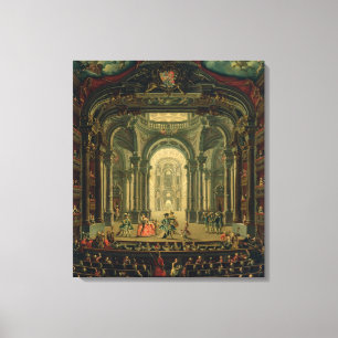 Impressão Em Tela O Teatro Reale em Turin (óleo em canvas)