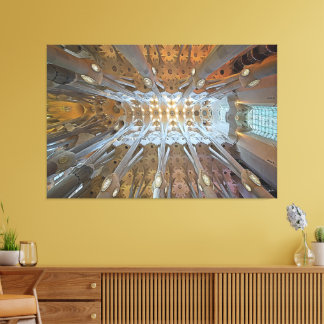 Impressão Em Tela O trabalho de Gaudi - Sagrada Familia, Barcelona