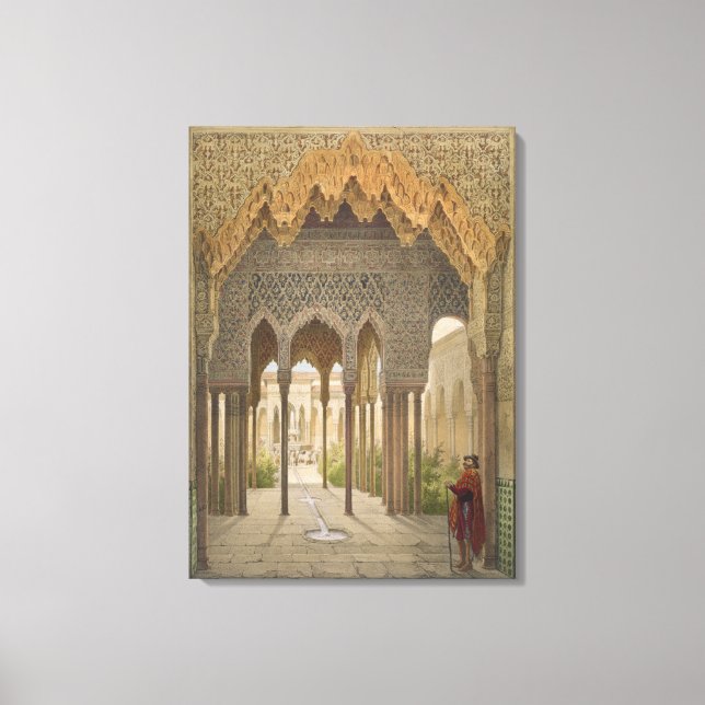 Impressão Em Tela O Tribunal dos Leões, Alhambra, Granada, 185 (Frente)