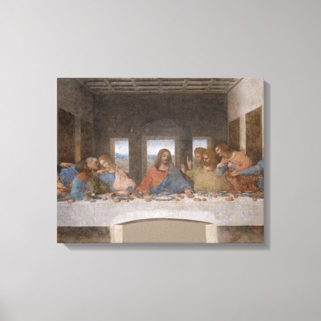 Impressão Em Tela O último jantar de Leonardo Da Vinci (Frente)