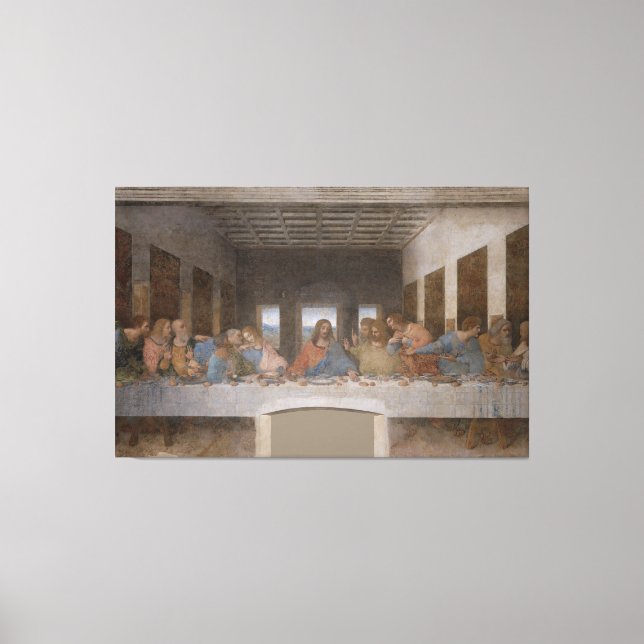 Impressão Em Tela O último jantar / Última Cena de Leonardo da Vinci (Frente)