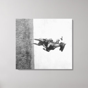 Impressão Em Tela O vaqueiro monta a ascensão do bronco em seus pé