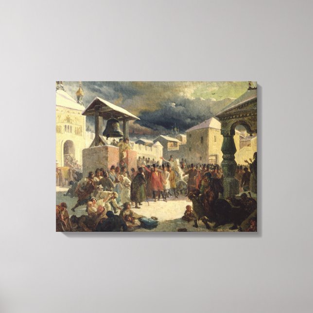 Impressão Em Tela O Veche na República de Novgorod, 1861 (Frente)