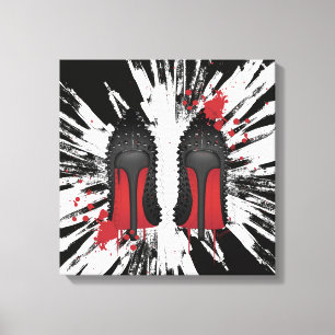 Impressão Em Tela O vermelho assenta spatters & gotejamentos dos