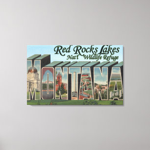 Impressão Em Tela O vermelho balança o parque do lago, Montana