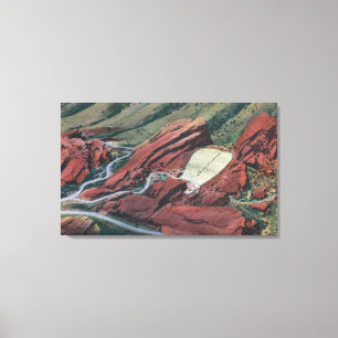 Impressão Em Tela O vermelho balança o teatro, parque das rochas