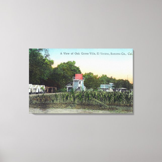 Impressão Em Tela Oak Grove Villa SceneEl Verano, CA (Frente)
