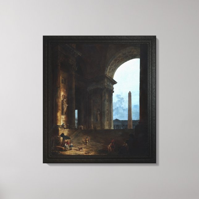 Impressão Em Tela Obelisk por Hubert Robert (Frente)