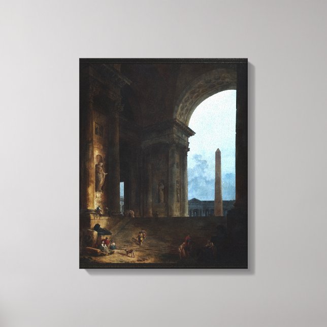 Impressão Em Tela Obelisk por Hubert Robert (Frente)