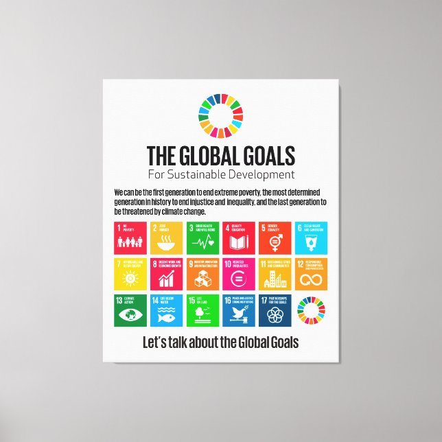 Impressão Em Tela Objetivos globais para o desenvolvimento sustentáv (Frente)