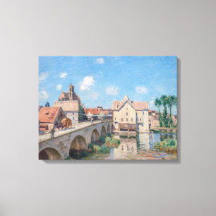 Impressão Em Tela Obra de arte de Alfred Sisley - Le Pont de Moret