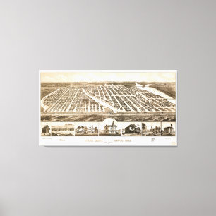 Impressão Em Tela Ocean Grove & Asbury Park, Nova Jersey (1881)