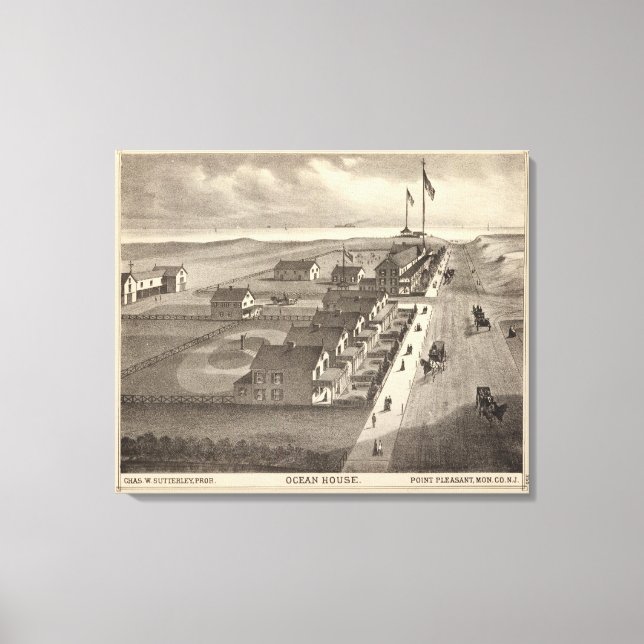 Impressão Em Tela Ocean House, Point Pleasant (Frente)