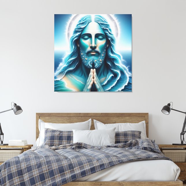 Impressão Em Tela Ocean Jesus Christ Portrait  (Insitu(Quarto))