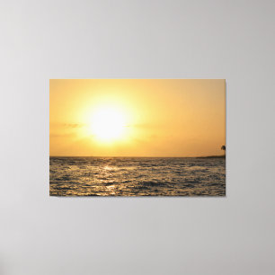 Impressão Em Tela Ocean Sunset em Poipu Kauai, Havaí