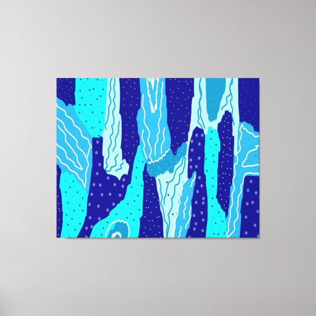 Impressão Em Tela Oceano Azul Icy (Frente)