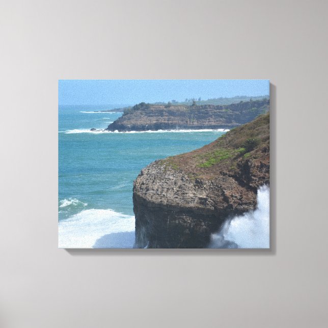 Impressão Em Tela Oceano em Kilauea (Frente)