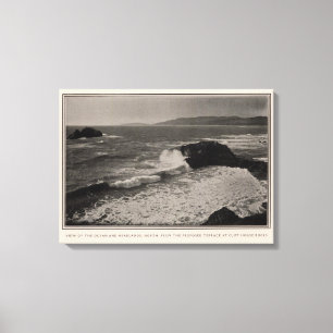 Impressão Em Tela Oceano, promontório das rochas da casa do penhasc