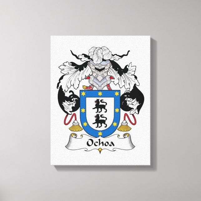 Impressão Em Tela Ochoa Family Crest (Frente)