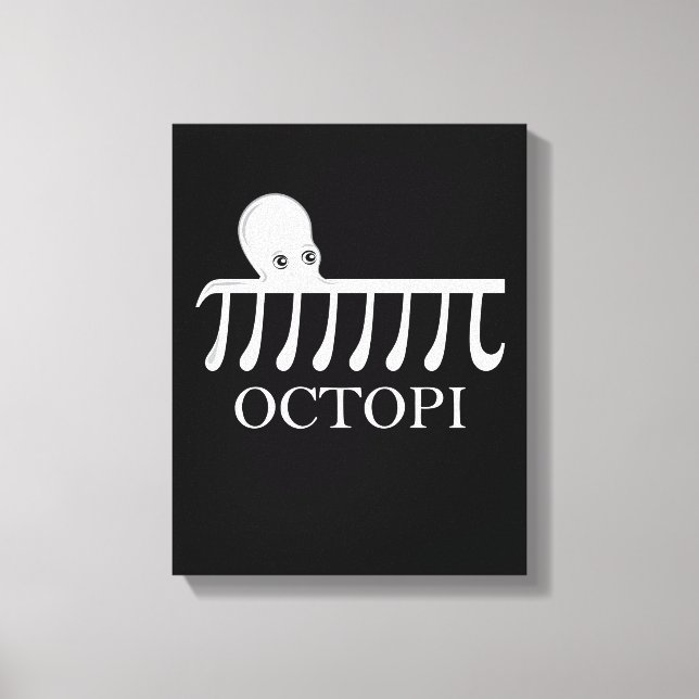 Impressão Em Tela Octopi - Engraçado Pi Octopus Math (Frente)