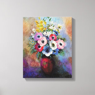 Impressão Em Tela Odilon Redon Anemones - Simbolismo de Arte Bela
