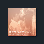 Impressão Em Tela Oferta de Foto Personalizada de Sobreposição de Co<br><div class="desc">Este na moda personalizado decor de parede vem em uma camada de cor esbranquiçada da fotografia do casal (melhor para usar uma foto em preto e branco) e uma tipografia moderna. Você pode editar esta tela de desenho com sua foto, nomes, número de anos ou qualquer mensagem personalizada.</div>