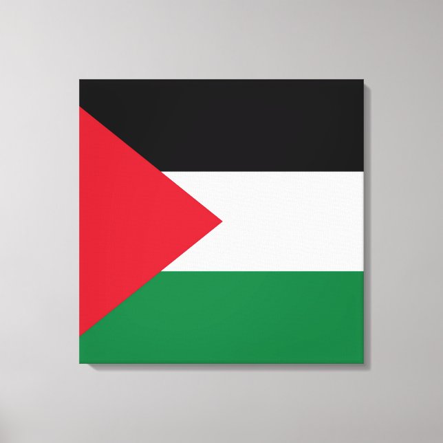 Impressão Em Tela oficialmente pavilhão do Estado da Palestina (Frente)