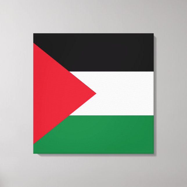 Impressão Em Tela oficialmente pavilhão do Estado da Palestina (Frente)