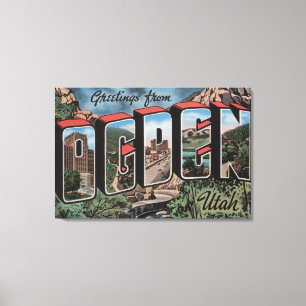 Impressão Em Tela Ogden, letra ScenesOgden de UtahLarge, UT 2