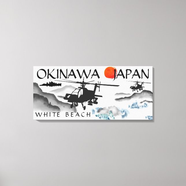 Impressão Em Tela Okinawa, Japão, White Beach Militar (Frente)