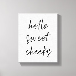 Impressão Em Tela Olá, doçura, Banheiro Engraçado