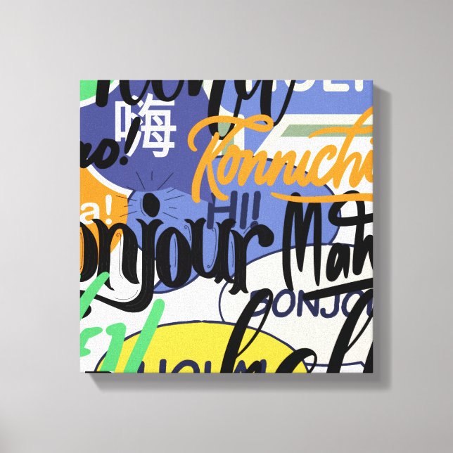 Impressão Em Tela Olá Mundo (Frente)