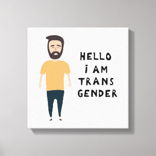 Impressão Em Tela Olá Sou Transgênero