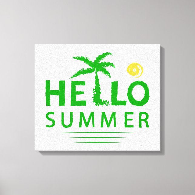 Impressão Em Tela Olá Summer (Frente)
