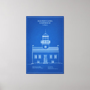 Impressão Em Tela Old Point Loma Lighthouse - Califórnia - AD
