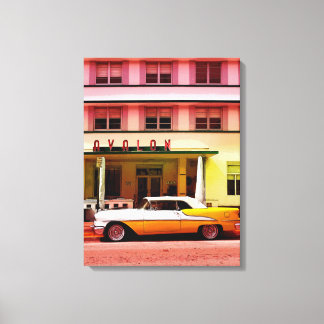 Impressão Em Tela Oldtimer no distrito Art Deco, Miami, Flórida