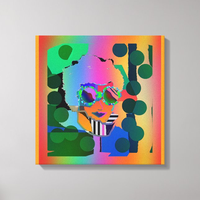 Impressão Em Tela Olhando Através Das Lentes Refletidas (Frente)